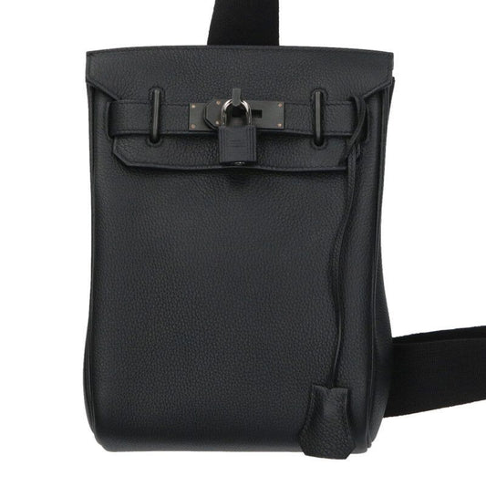 Hermes Akkad PM Monochrome K Engraved Black Hardware Togo So Black Shoulder Bag