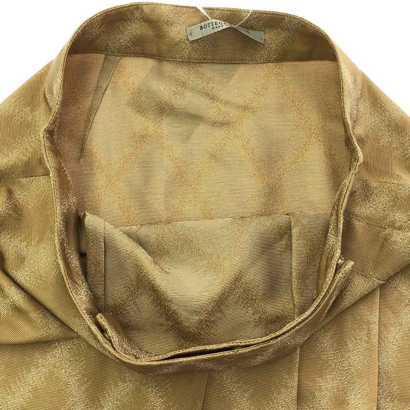 Bottega Veneta Silk Jacquard Skirt Camel Brown 42