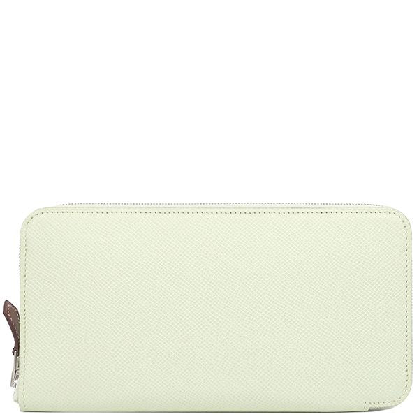 Hermes Long Azap Long Silk Inn Vaux Epson Vert Fizz Silver Hardware Unused