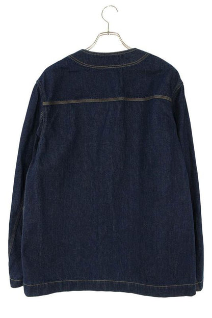 Gucci 25SS 811612 Xdc6v Rose Embroidered Collarless Cabas All Denim Jacket Men