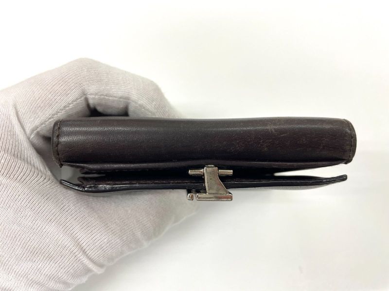 Gucci Leather Bifold Wallet 035.2778.1965 Dark Brown Made In Italy