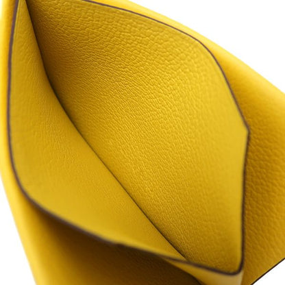 Hermes Card Case H Serie Evercolor Jeanne Naples Yellow Stamped B (made in