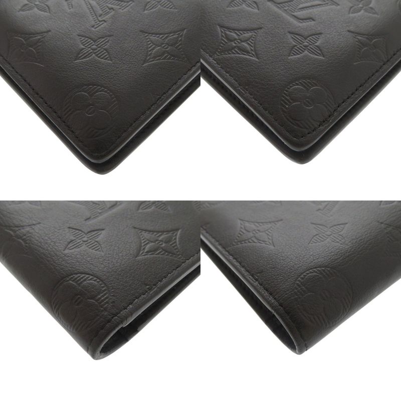 Louis Vuitton Portefeuille Brazza Monogram Shadow M62900 IC Chip Noir Black