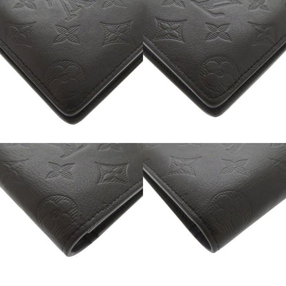 Louis Vuitton Portefeuille Brazza Monogram Shadow M62900 IC Chip Noir Black