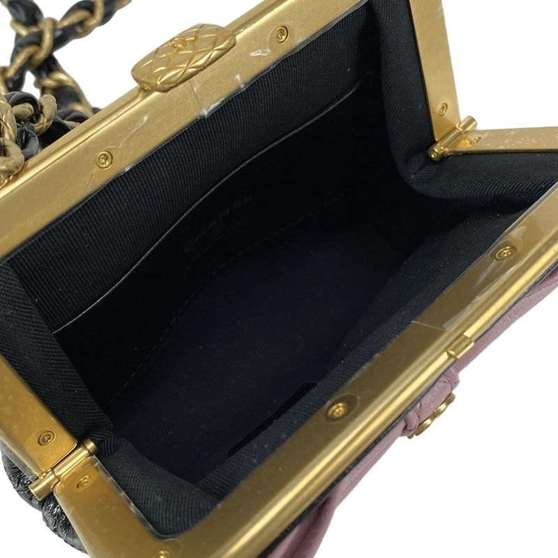 Chanel Shoulder Bag Matelasse Ap4028 Black And Pink Chain Shoulder / Vintage