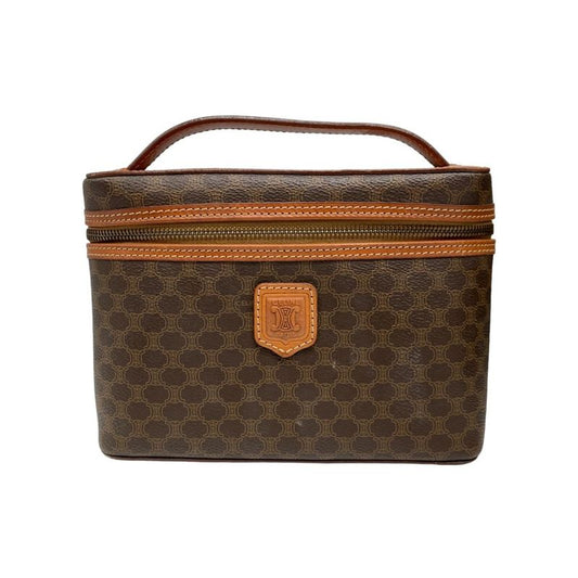 0322 Celine Vanity Bag Macadam Brown Celine