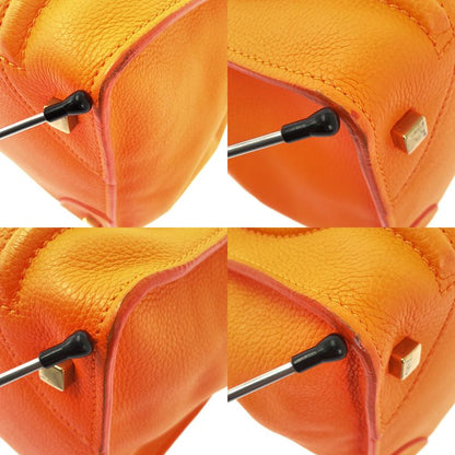 Celine - Phoebe Period Luggage Mini Shopper Leather Tote Bag - Orange - Women