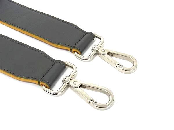 Fendi Leather Bag Shoulder Strap Crossbody Shoulder Women's Men's Gray Az8608