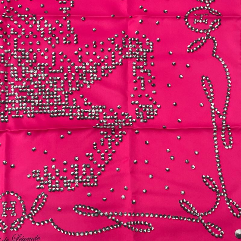 Hermes Carre 90 Cheval De Legende Legendary Horse Scarf Silk Pink With Box