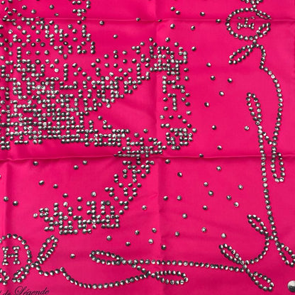 Hermes Carre 90 Cheval De Legende Legendary Horse Scarf Silk Pink With Box