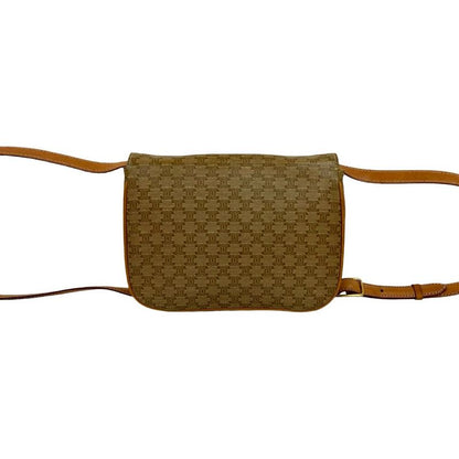 Celine Vintage Macadam Blason Triomphe Pattern Leather Mini Shoulder Bag