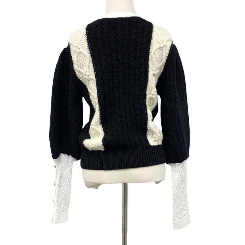 Chanel Tops Wool Black White Coco Mark Knit Sweater