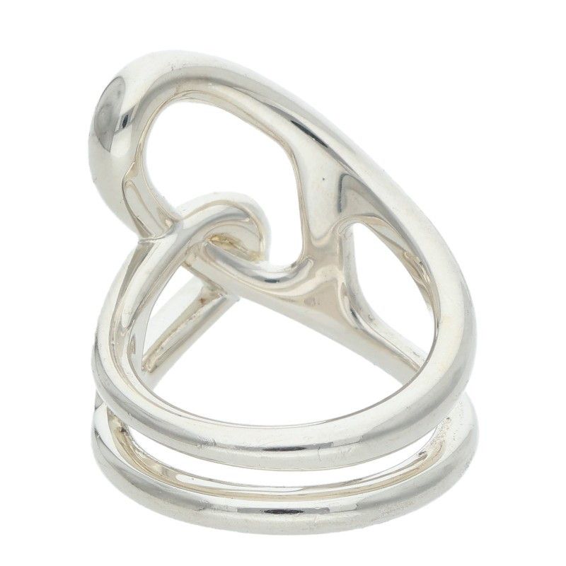 Hermes Chaine D'ancre Punk Chaine D'ancre Punk Silver Ring Men's 53 12