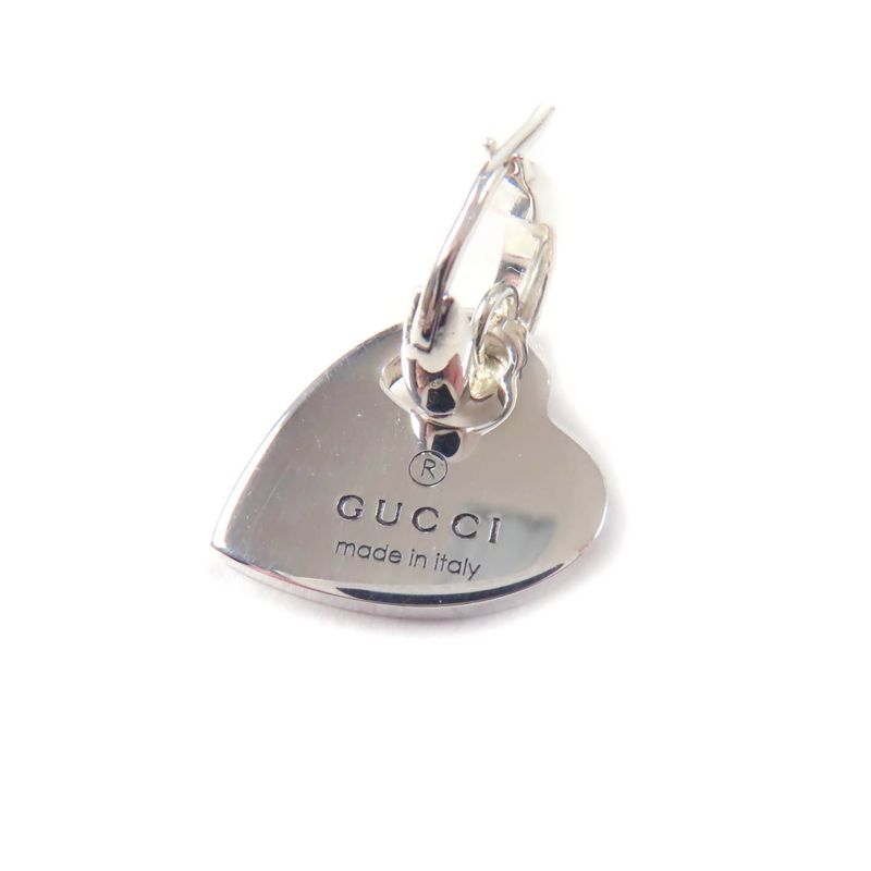 Gucci 796302 Trademark Hoop Earrings With Charm Sv925 Silver With