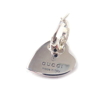 Gucci 796302 Trademark Hoop Earrings With Charm Sv925 Silver With