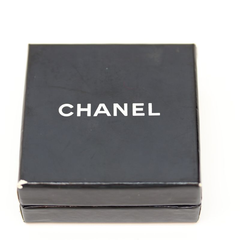Chanel 2137 GP Rhinestone Circle Coco Mark Earrings