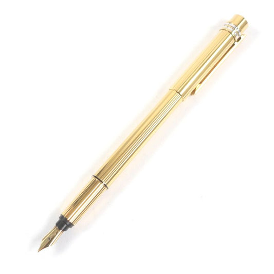 Cartier Vintage Panther Nib 18K F Nib Must De Cartier Capped Fountain Pen Gold