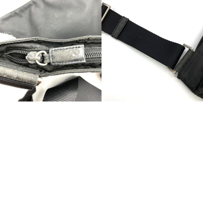 Prada Crossbody Shoulder Bag Black Nylon Triangle Logo Triangle Logo Women Men