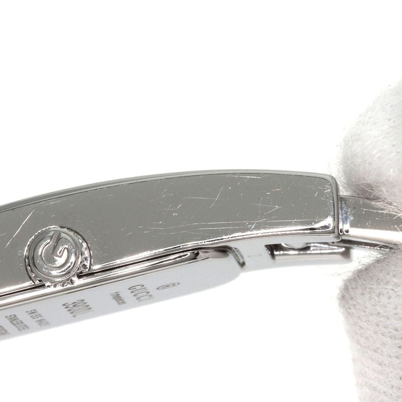 Gucci 3900l Square Face Dial With Diamonds Wristwatch SS Ladies