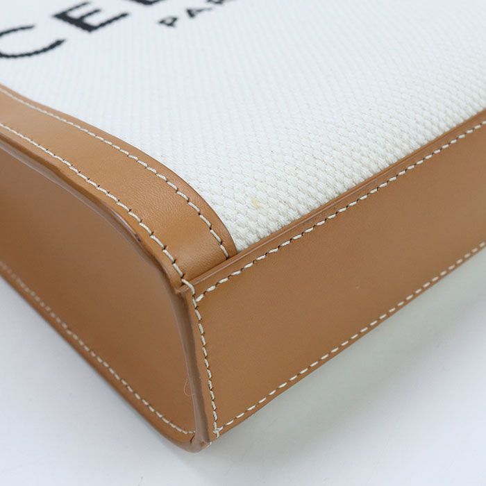 Celine Mini Vertical Cabas 193302bnz.02nt Handbag Canvas Calf Womens