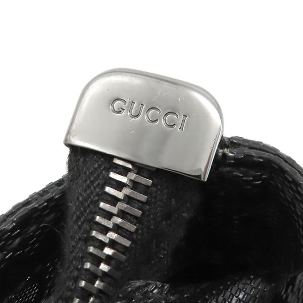 Gucci Shoulder Bag GG Imprime Shoulder Bag PVC Black Silver Hardware Black