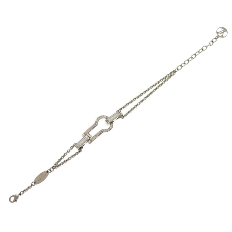 Louis Vuitton Single Bracelet Serieurs Strass M68120 Metal Rhinestone Silver