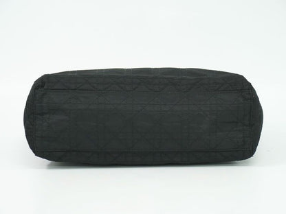 Authentic Christian DIOR Lady Dior Cannage Handbag Nylon Black Lady Dior Bag