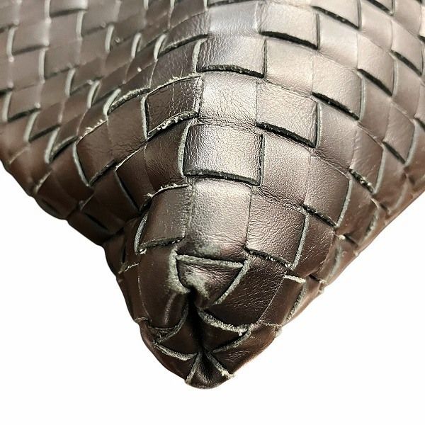 Bottega Veneta Intrecciato 161623 Black Leather Bag Shoulder Bag Unisex