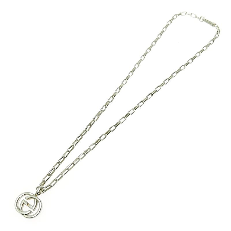 Gucci Silver Interlocking G Necklace 22.0g 925 Engraved 354280 Necklace
