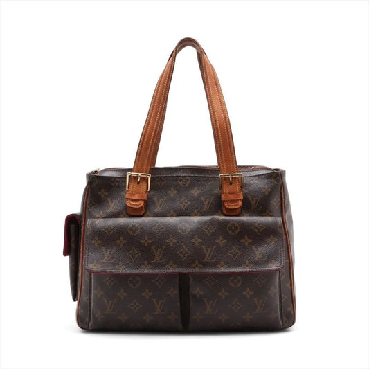 Louis Vuitton Monogram Multipuri Cité M51162 Leather Tote Bag Shoulder Hand