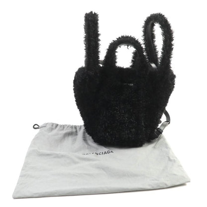 Balenciaga 672793 Everyday 2.0 Xs Logo Embroidered F Fur Shoulder Tote Bag