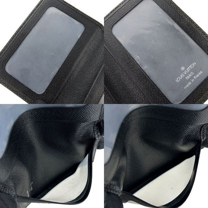 Louis Vuitton Card Case Pass Case Taiga Ardoise Leather Schoolbag Small Items