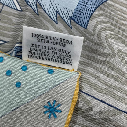 Hermes Carre 90 Le Premier Chant Song Of Beginnings Scarf Multicolor With Box