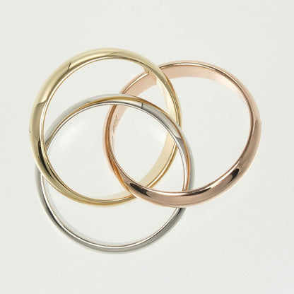 Cartier Trinity 3.8mm (0.15in) Band 18K Gold (YG X PG X WG) No 10 Ladies 11g