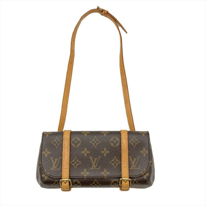 Louis Vuitton Pochette Marel Shoulder Bag Monogram Canvas M51159 Brown Gold