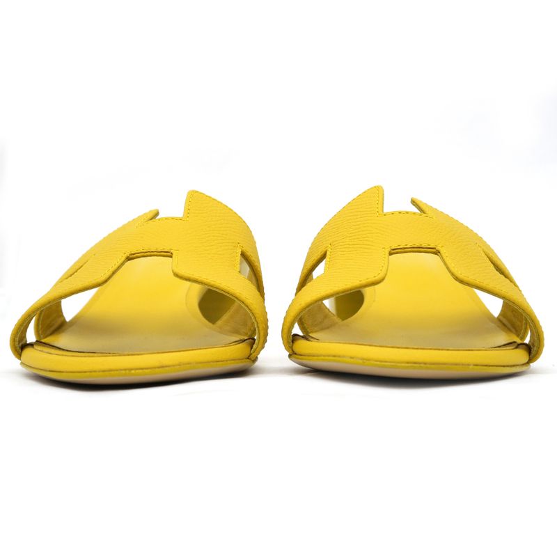 Hermes Oasis Sandals Size 35 Yellow Series Yellow Heel H Motif Ladies