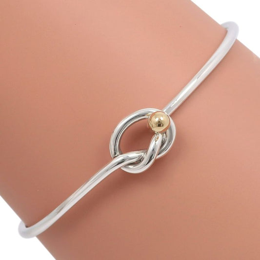 Tiffany & Co Love Knot Silver 925 X 18K Yellow Gold Ladies 6.6g Bangle