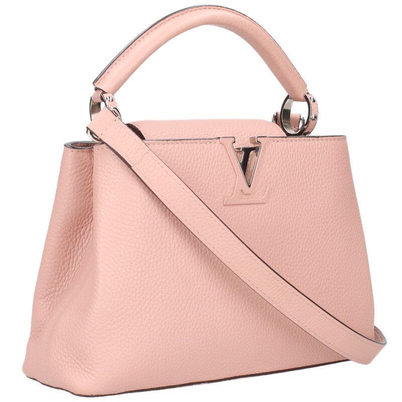 Louis Vuitton M94635 Capucines BB Taurillon Leather Magnolia Handbag Women