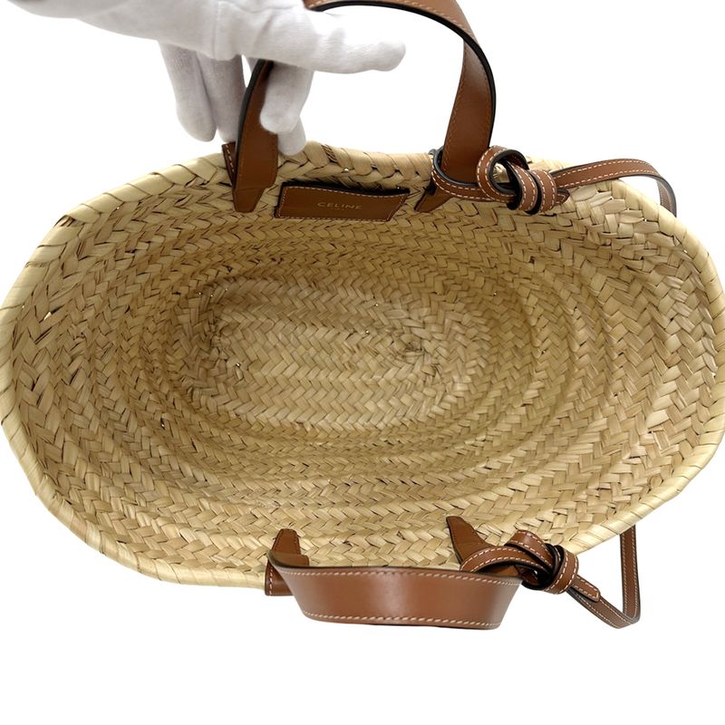 Celine Bag Women's Brand Teen Triomphe Handbag Shoulder Bag 2way Raffia Classic