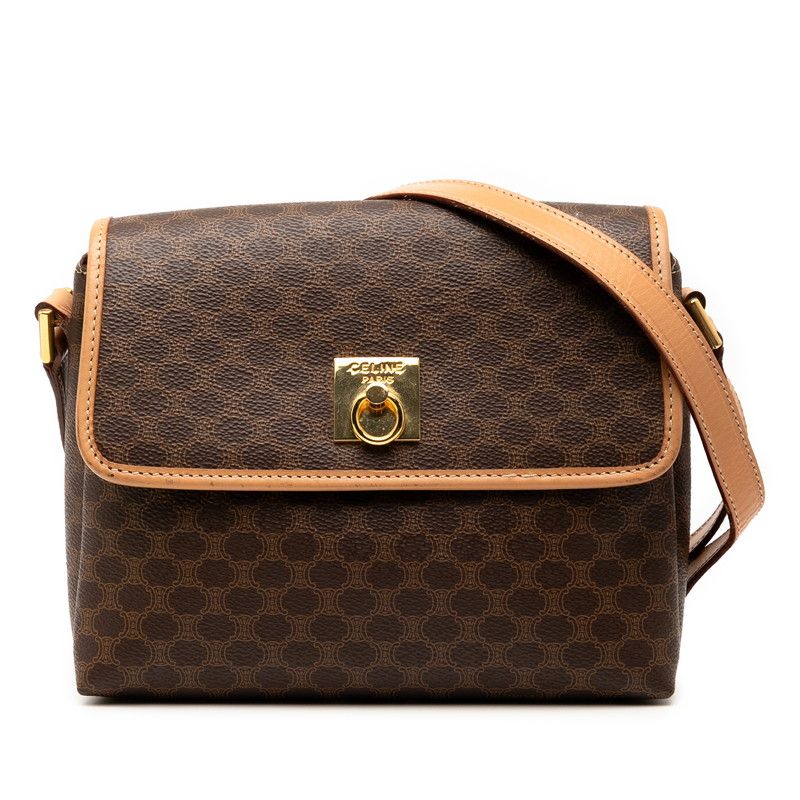 Celine Macadam Brown PVC Leather Women's Celine