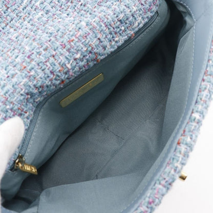 Chanel Chain Shoulder 19 Disneuf 2WAY Shoulder As1160 Tweed Blue Ladies