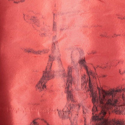 Hermes Silk Flared Skirt Women's 34 Horse Motif Horse Pattern Red Made In France