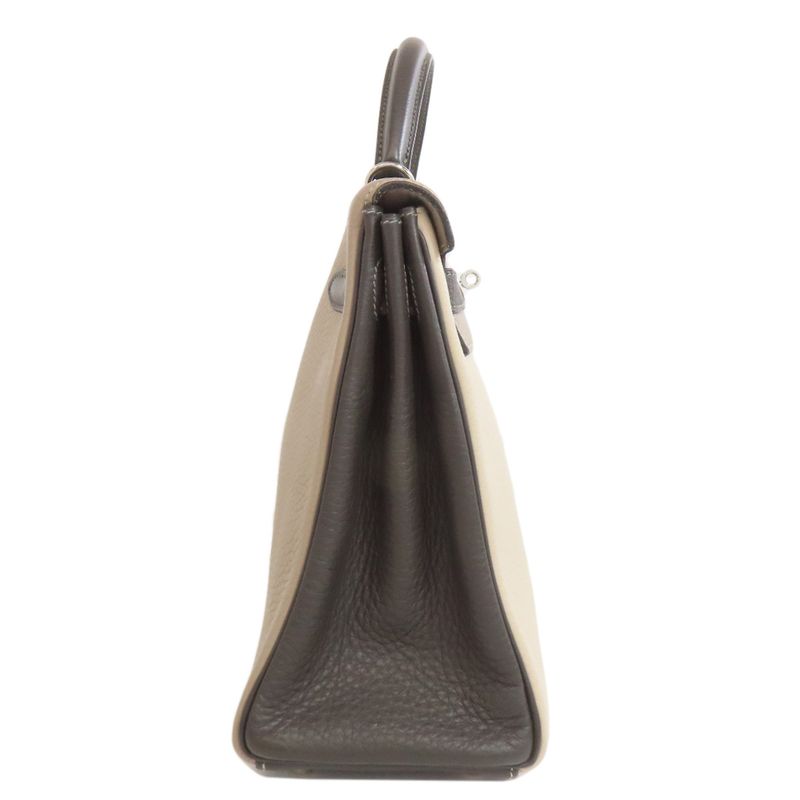 Hermes Kelly 32 Inside Stitched Tricolor Silver Hardware Handbag Taurillon Women