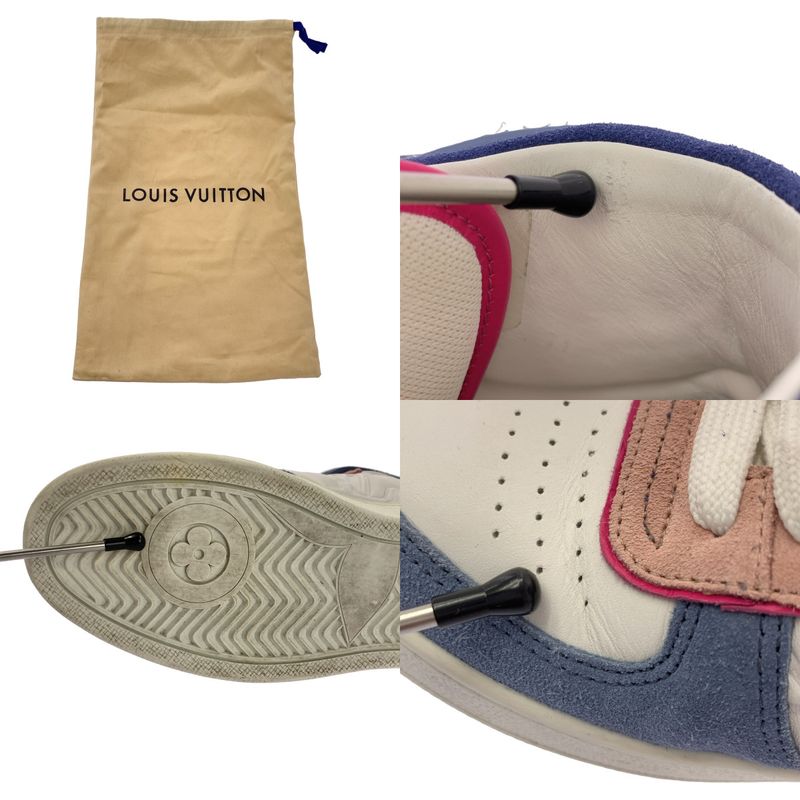 Louis Vuitton Leather Boon Box Line LV Logo High-cut Sneakers - 34 1 2 - White