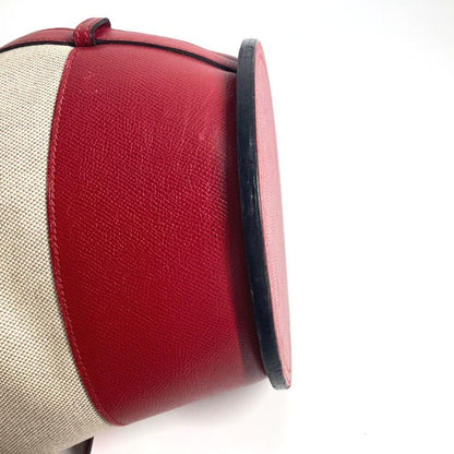 Hermes Shoulder Bag Standee Leather / Canvas Red
