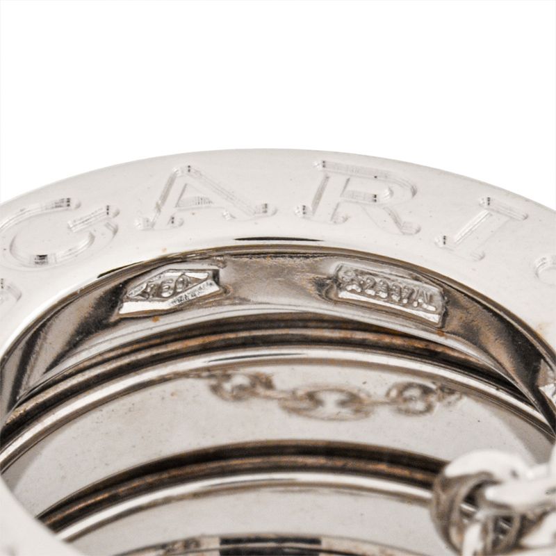 Bulgari Bvlgari Bee Zero One Pendant Necklace 18K White Gold 119g White Togo