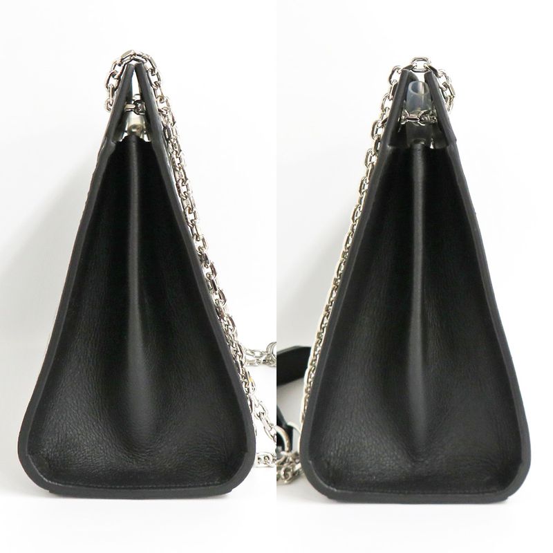 Goyard Louette Structured PM Black Goyard Canvas Cuff Black Shoulder