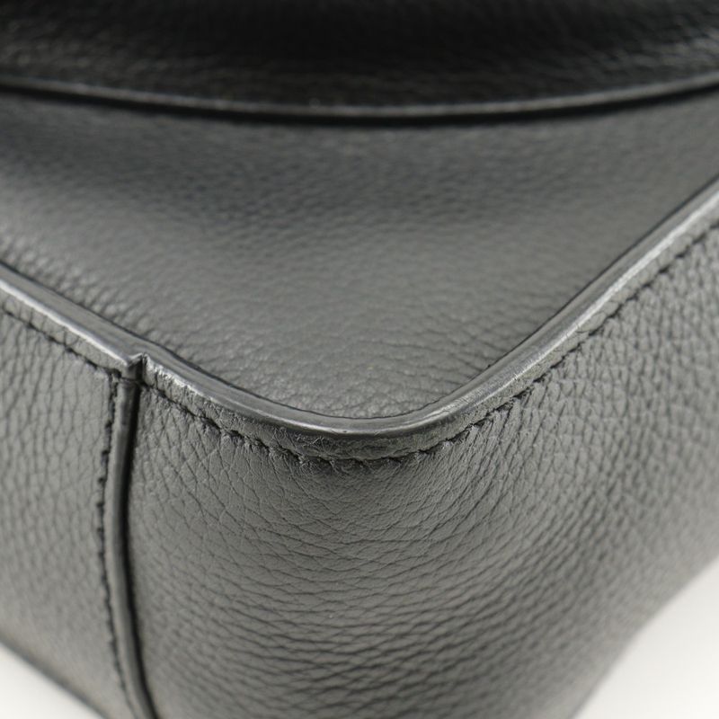 [dior] Christian Dior Saddle Mini Tote 2WAY Shoulder Bag Calf Black Ladies