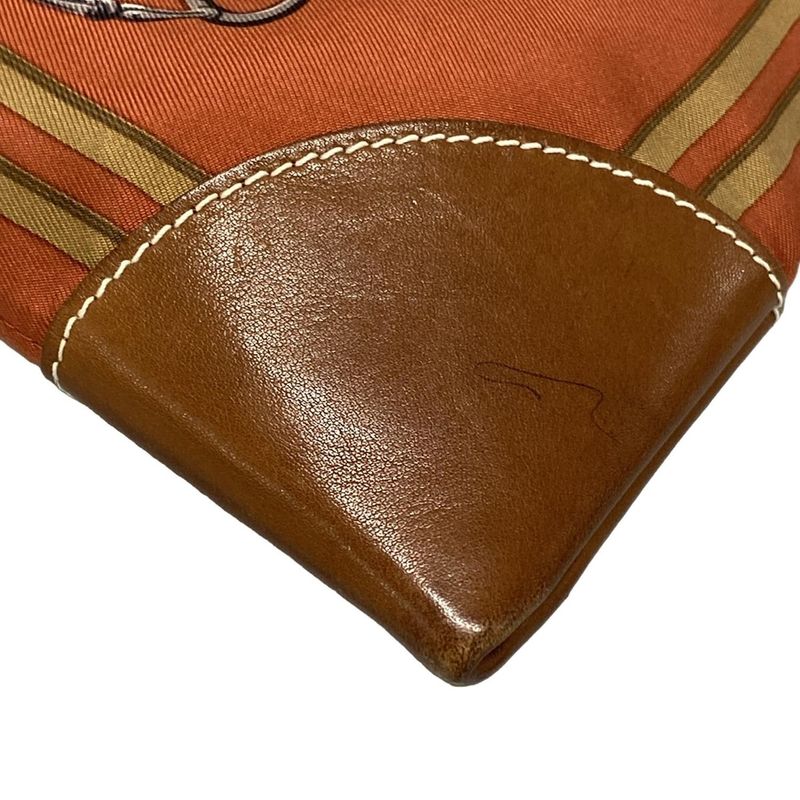 Hermes Shoulder Bag Silky City PM Orange And Beige And Multi Brides De Gala Silk