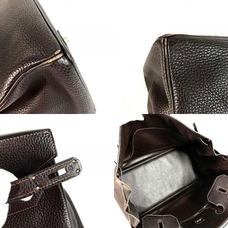 Hermes Handbag Birkin 40 Birkin 40 Togo Leather Chocolat Dark Brown